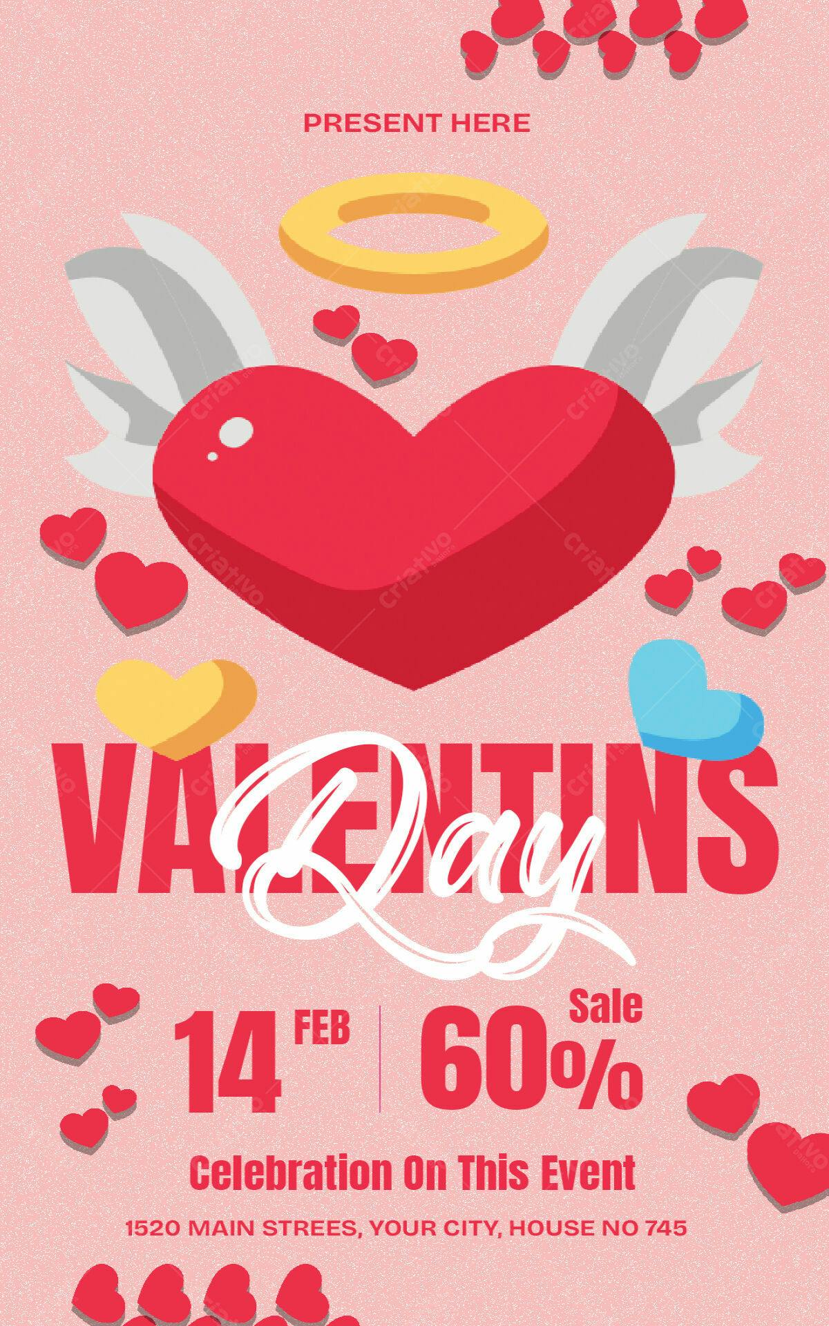 Flyer Dia dos Namorados PSD Editável