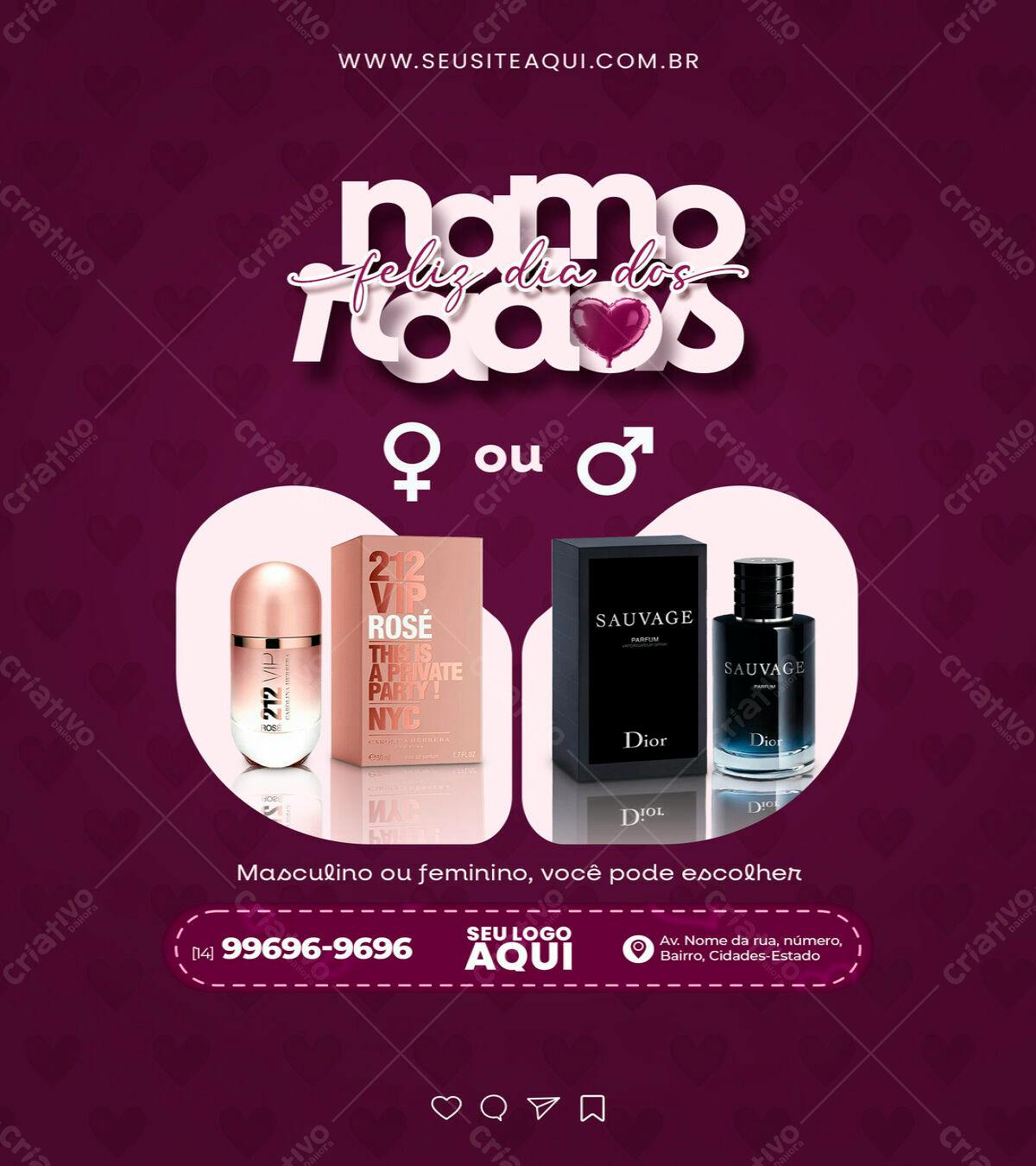 Flyer Dia dos Namorados PSD Editável