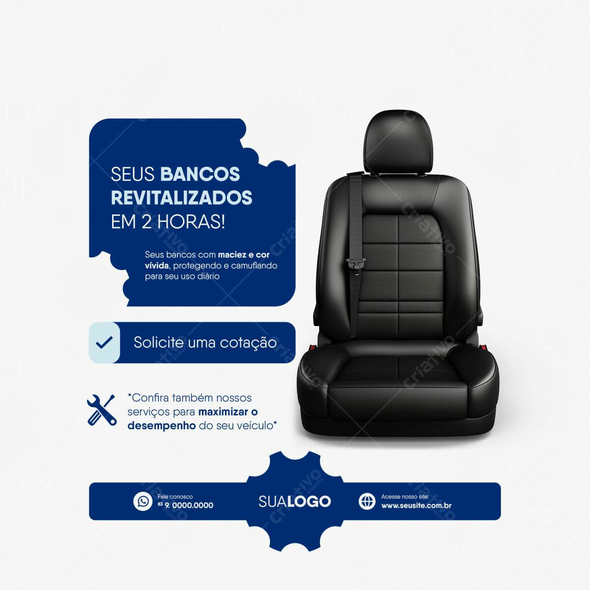 Banner para Revitalização de Bancos de Carro PSD Editável