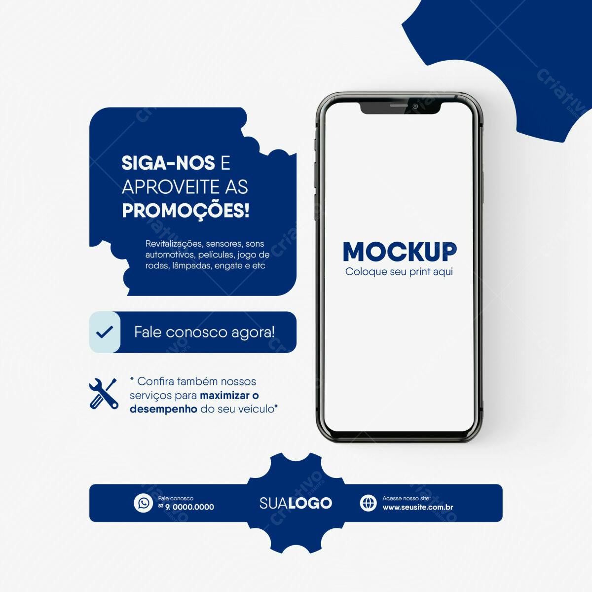 Mockup para Promoção de Serviços Automotivos PSD Editável