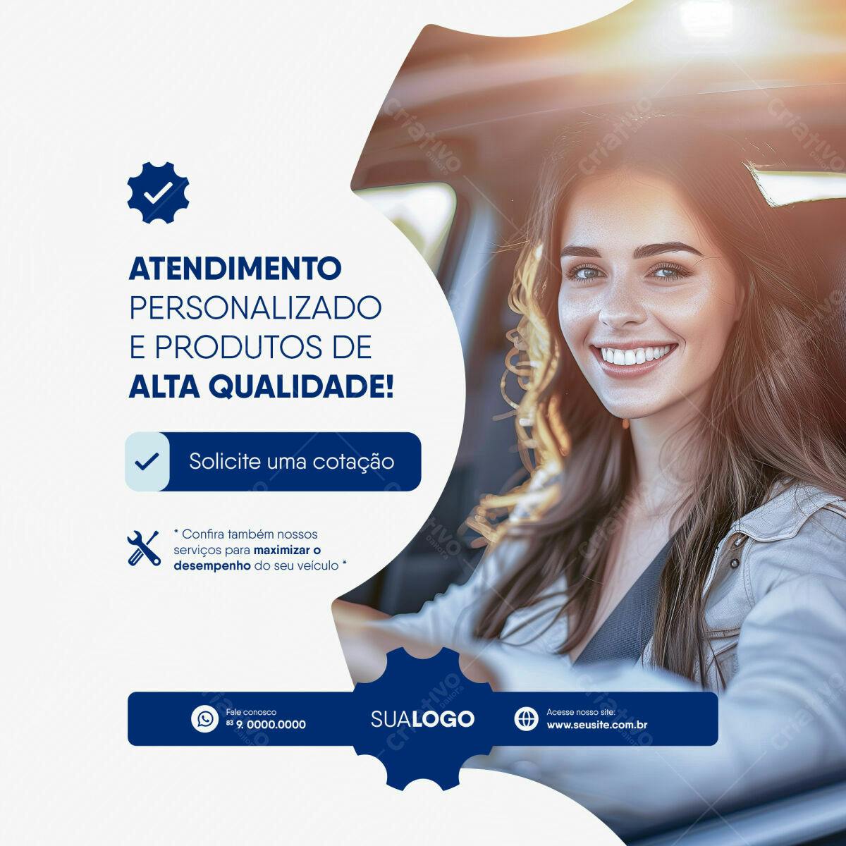 Postagem para Redes Sociais de Autopeças PSD Editável