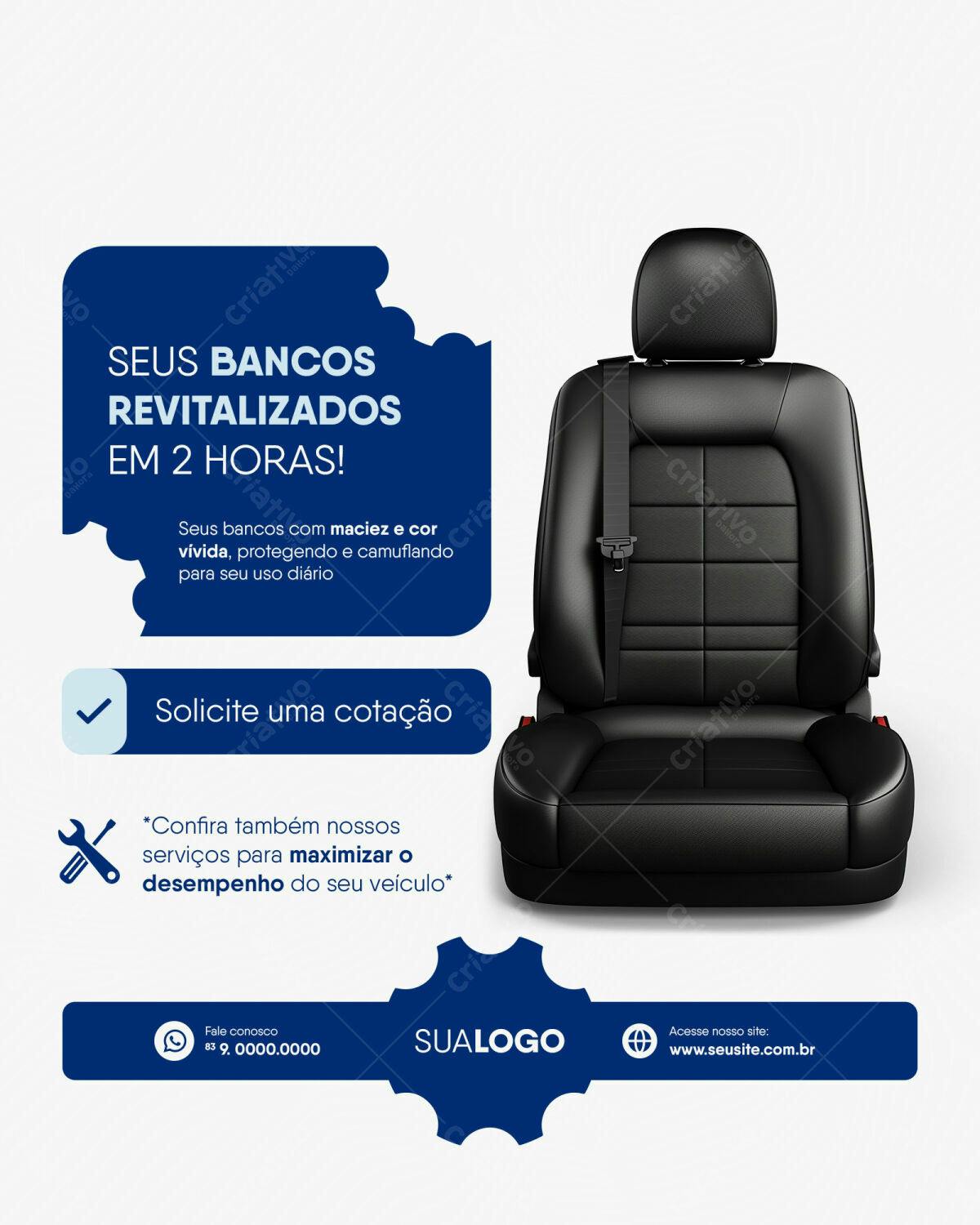 Banner para Revitalização de Bancos de Carro PSD Editável