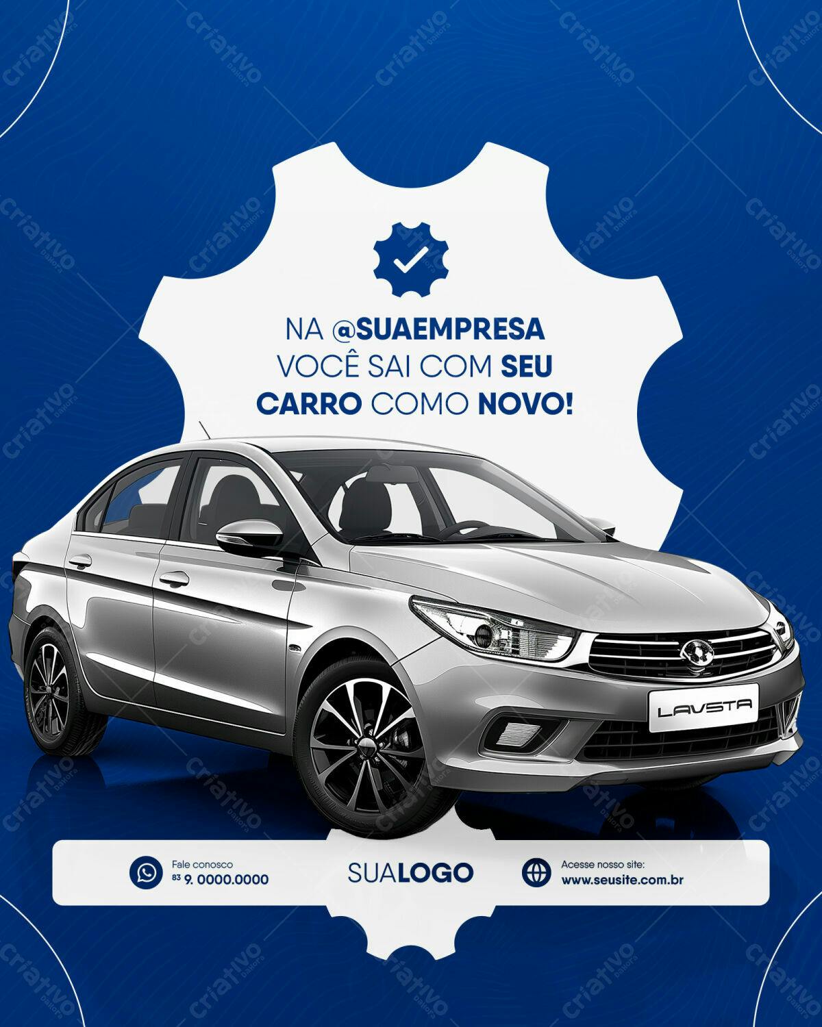 Postagem para Redes Sociais Carro Novo PSD Editável