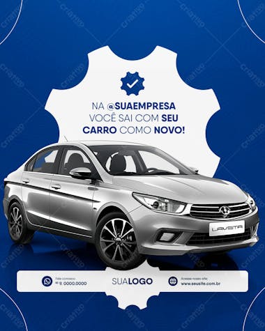 Equipadora automotiva social media post feed vertical