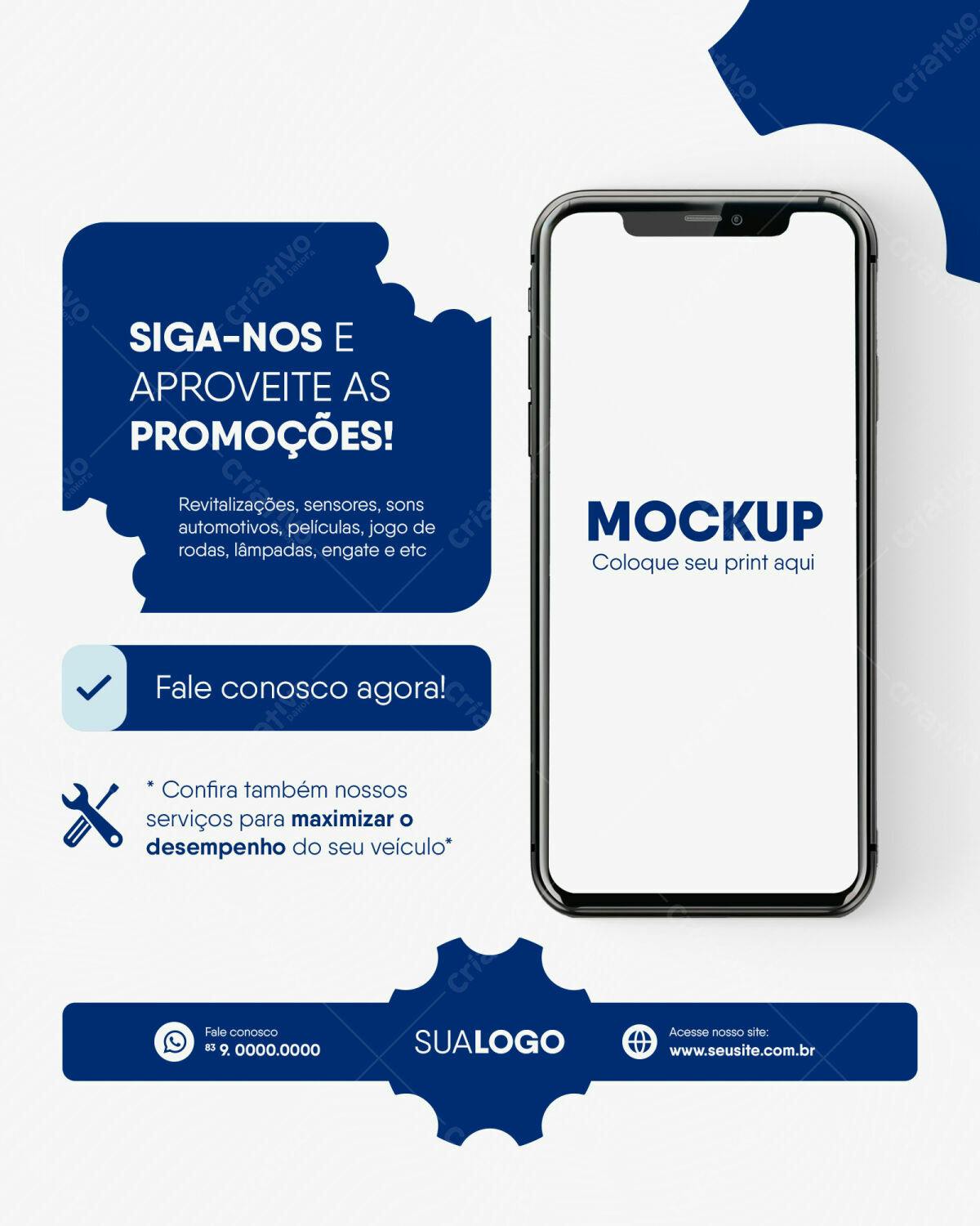 Mockup para Promoção de Serviços Automotivos PSD Editável
