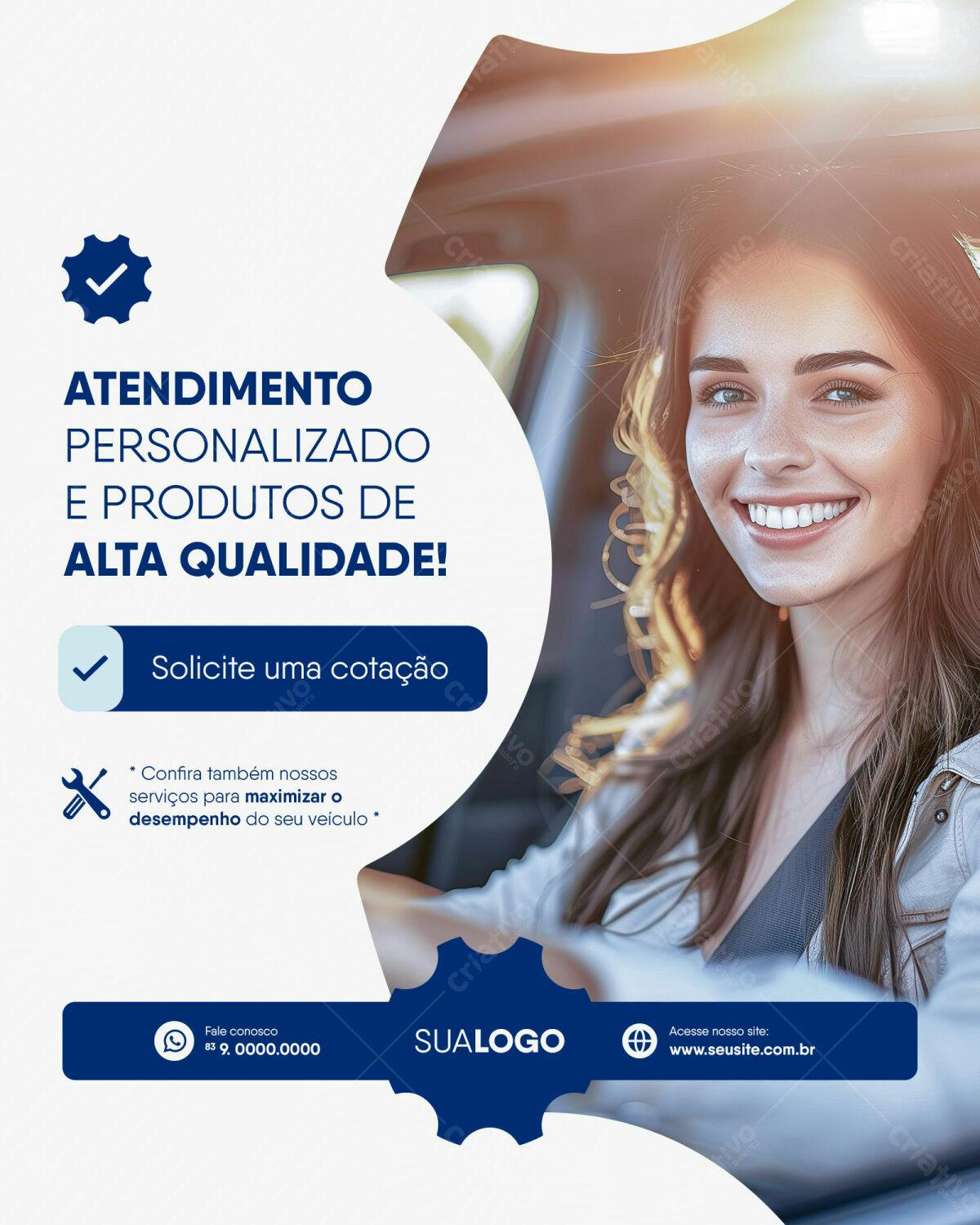 Post para Redes Sociais - Serviços Automotivos PSD Editável