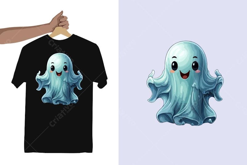 Design fofo de camiseta de halloween