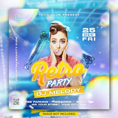 Artista, Evento E Barco Flyer Mídias Sociais