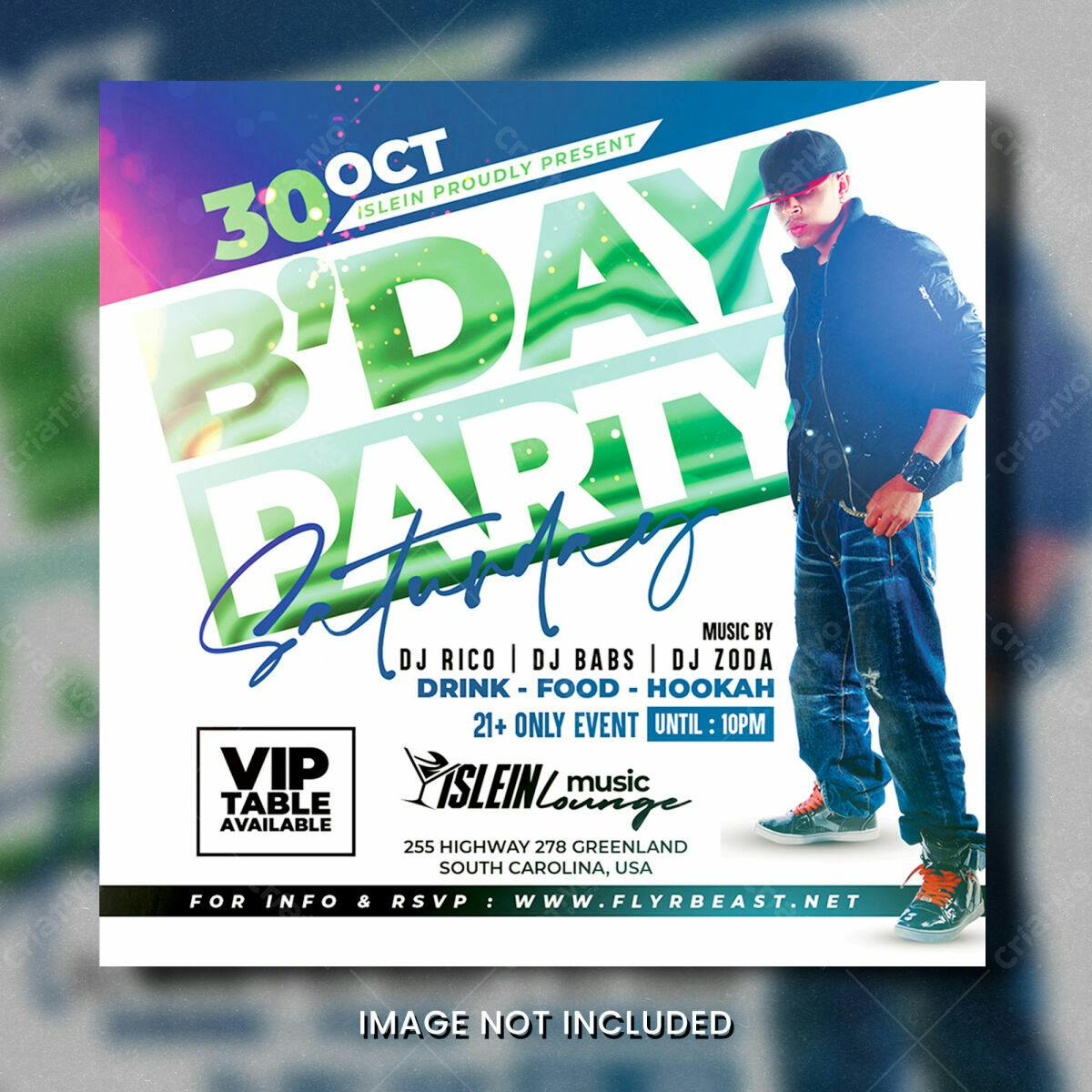 Flyer Festa de Aniversário PSD Editável