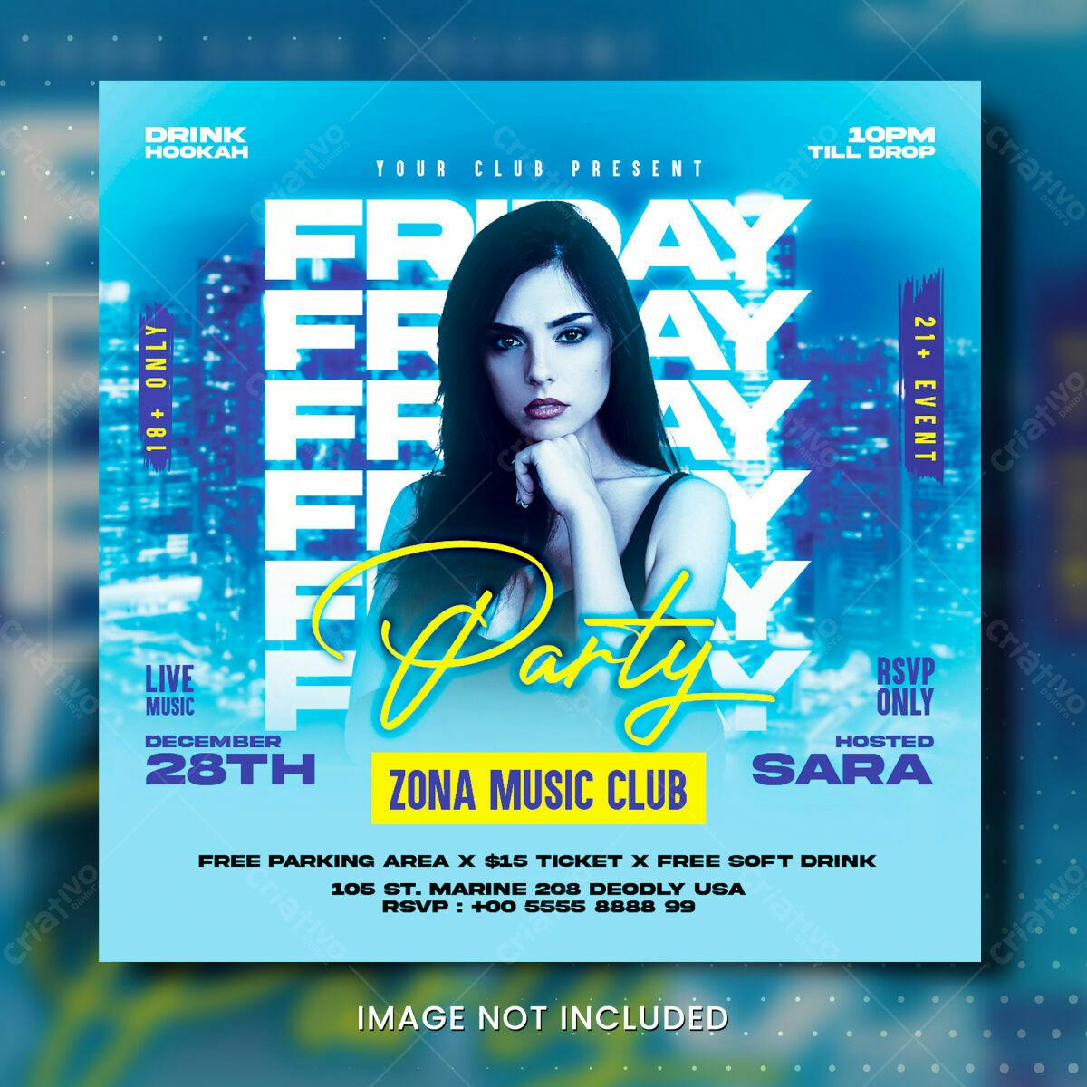 Flyer para Festa de Sexta PSD Editável