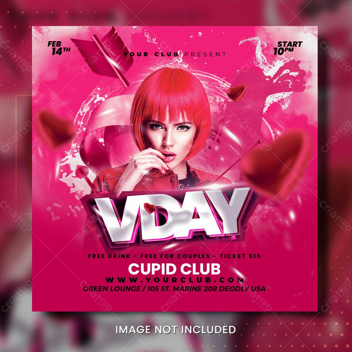 Flyer para Festa de Dia dos Namorados PSD Editável