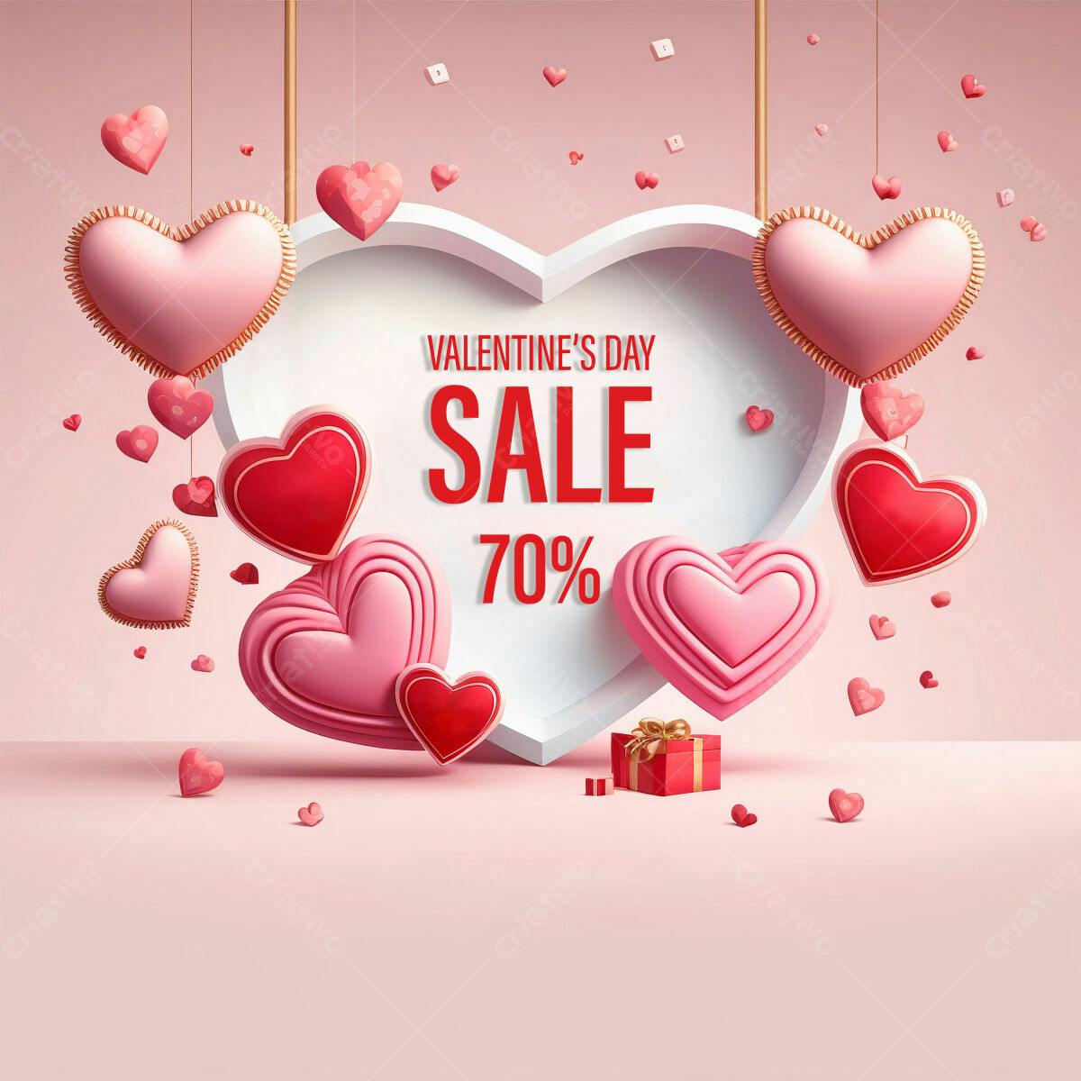 Flyer Dia dos Namorados 70% OFF PSD Editável