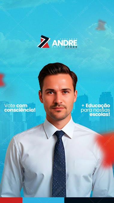 Campanha eleitoral política eleição vote prefeito vereador social media stories psd editavél