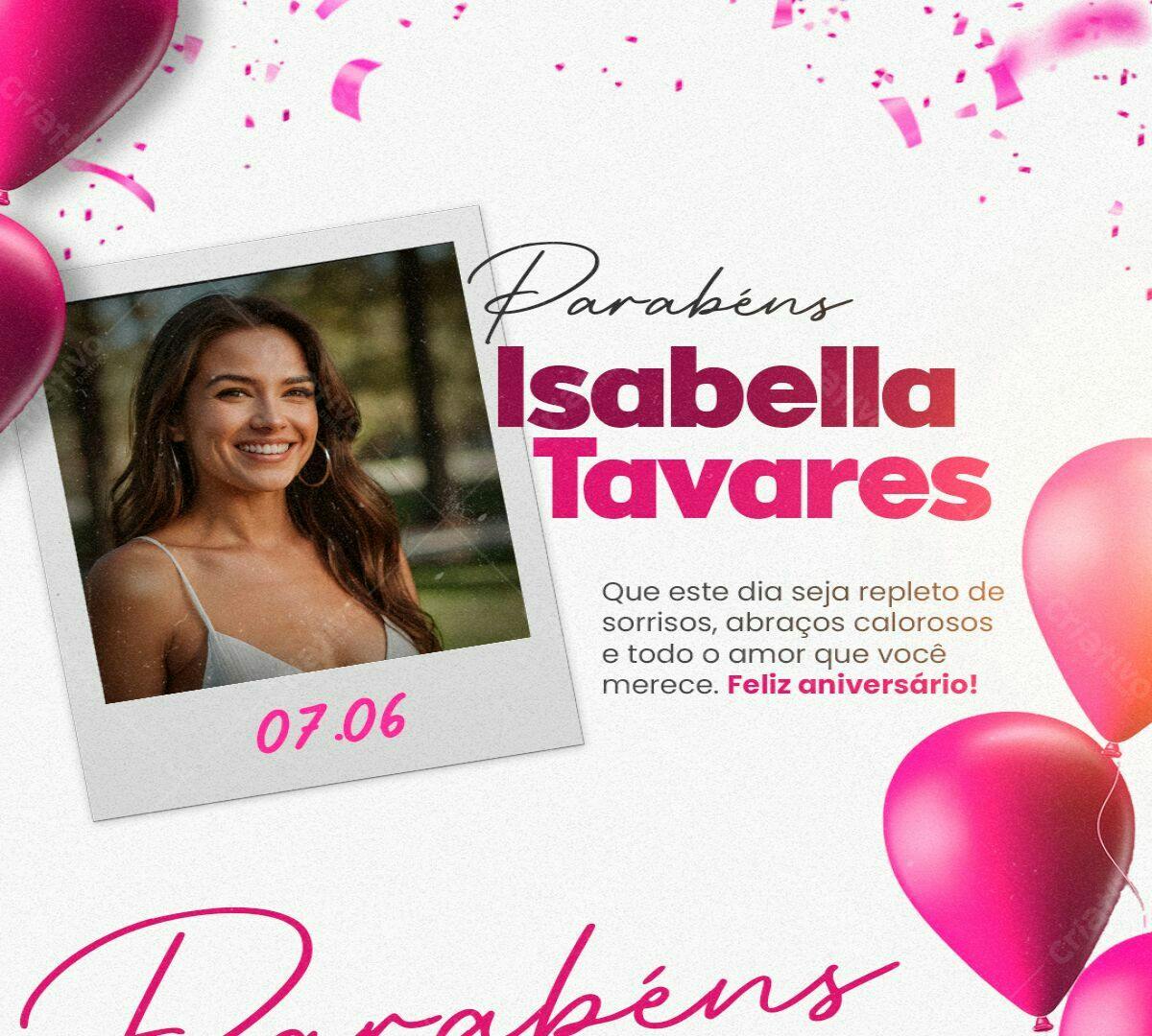 Convite de Aniversário Feminino Rosa PSD Editável