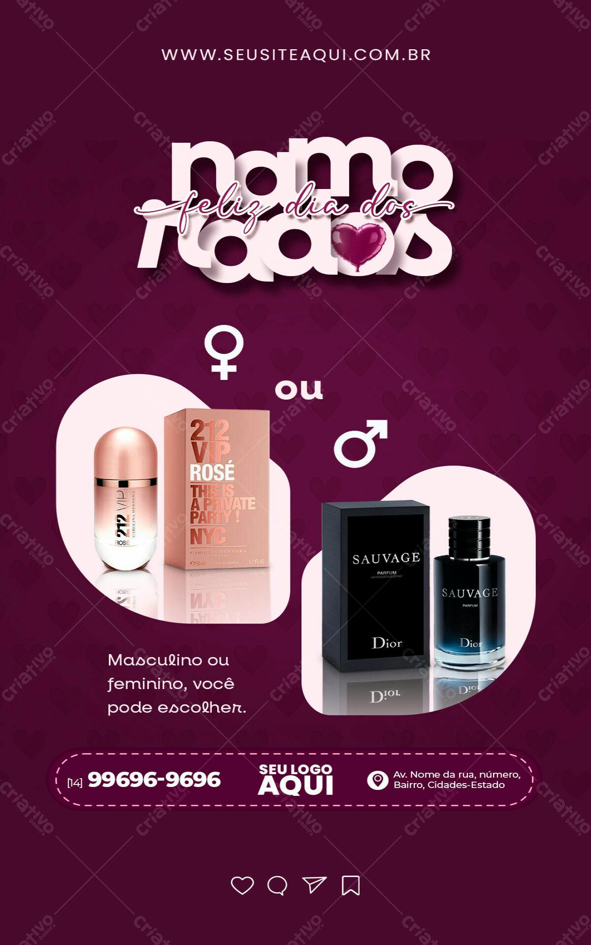Flyer Dia dos Namorados PSD Editável