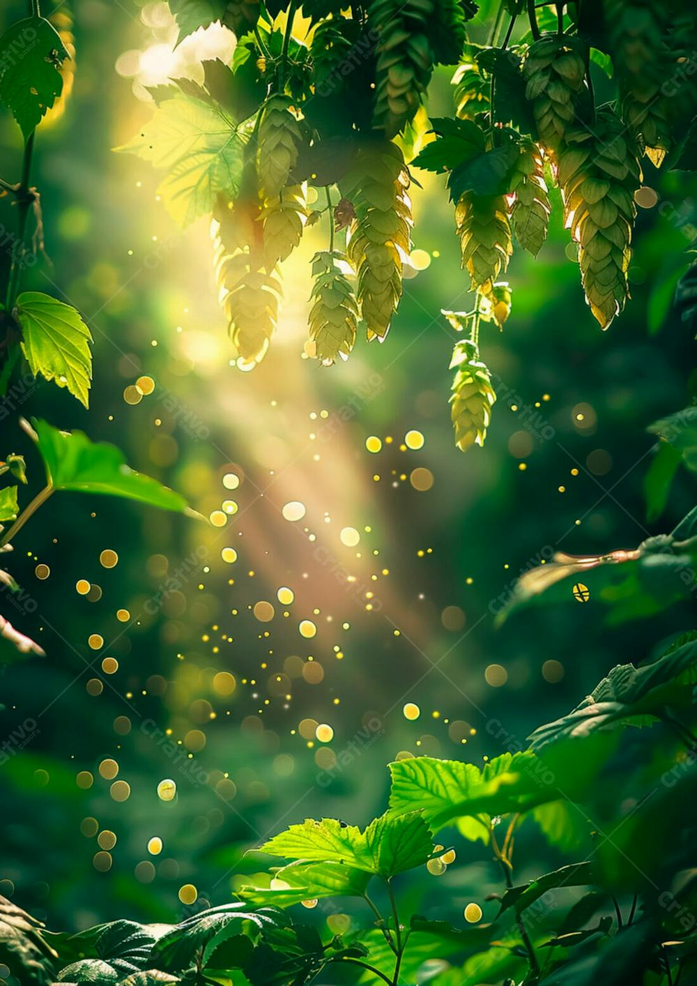 Imagem De Fundo Lúpulos Verdes Pendurados Em Vinhas 17