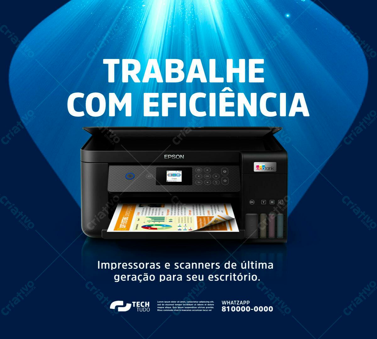 Flyer Impressora Epson Ecotank PSD Editável