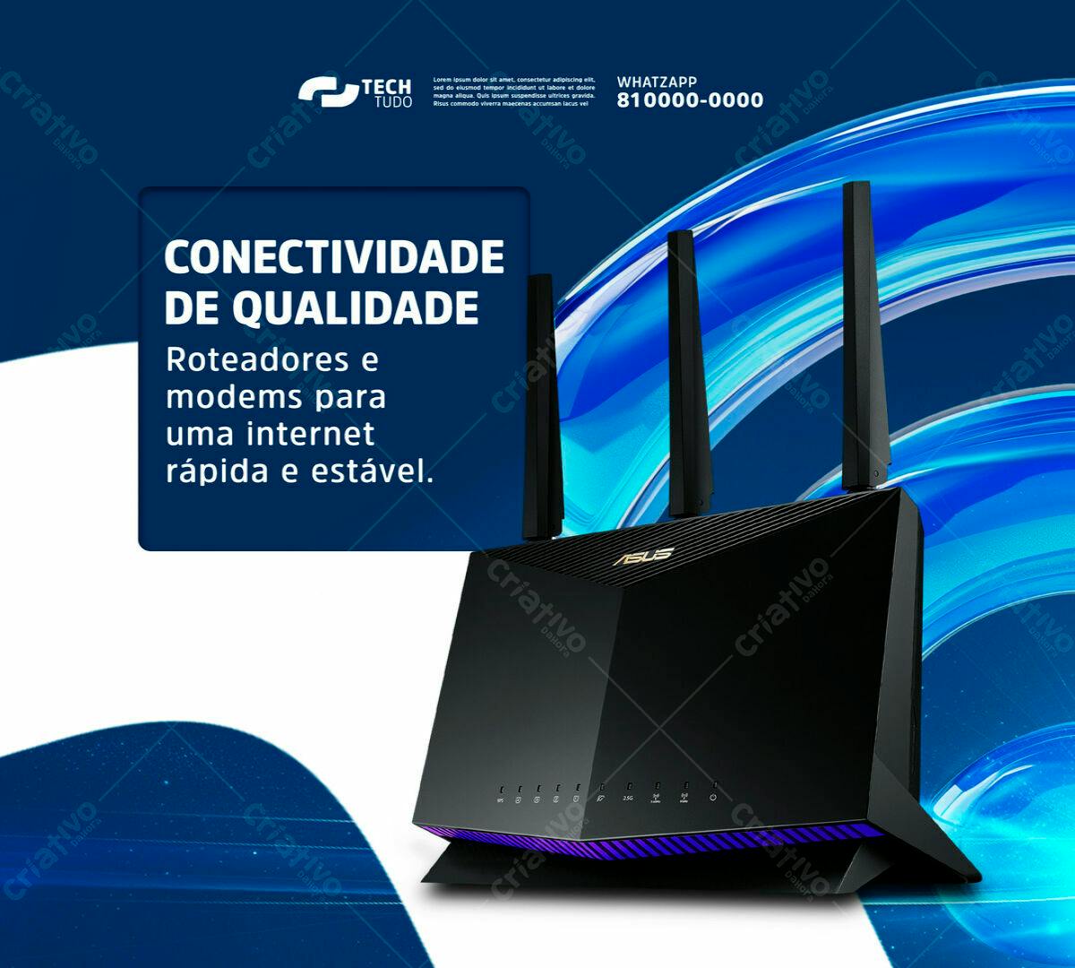 Banner Internet de Alta Velocidade PSD Editável