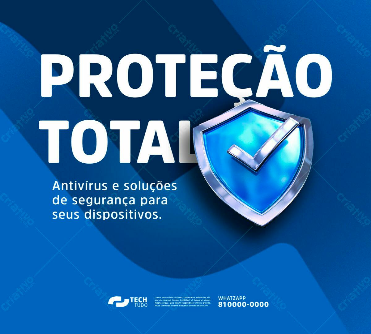 Flyer Segurança Cibernética PSD Editável