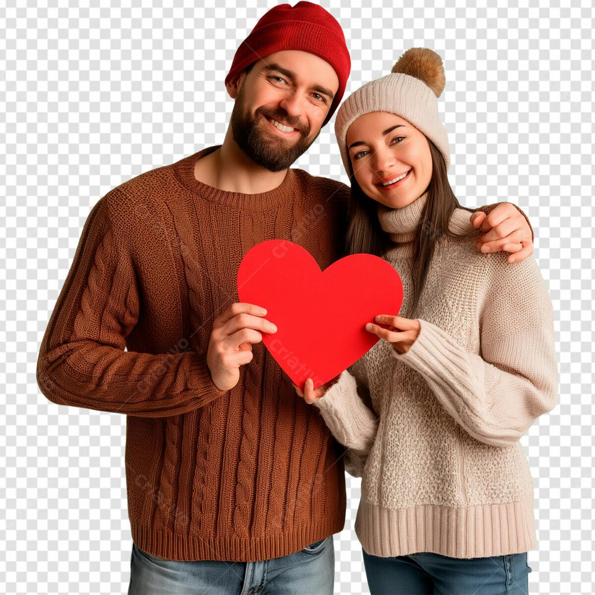 Imagem de Casal Apaixonado para Dia dos Namorados PSD Editável