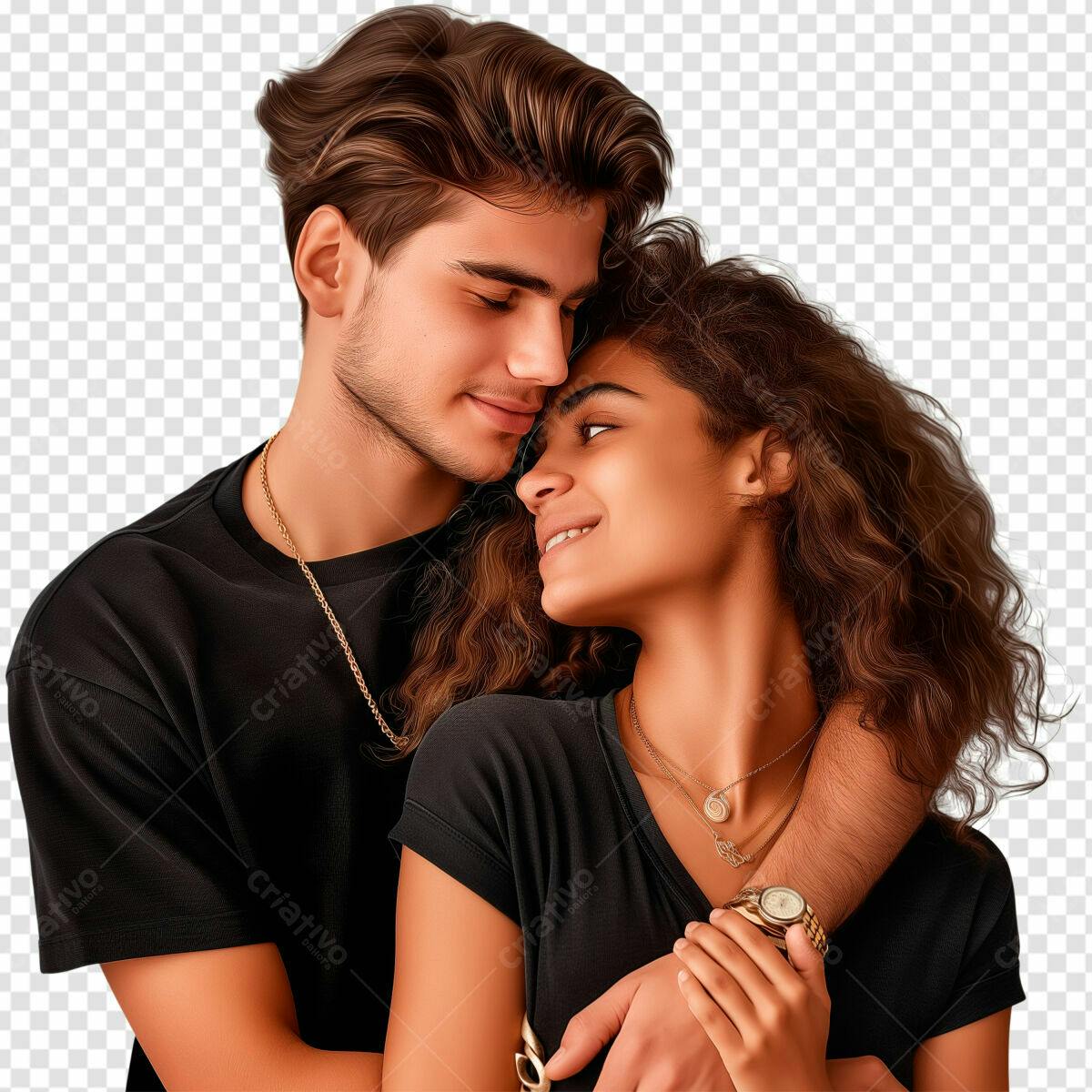Ilustração Romântica para Dia dos Namorados PSD Editável