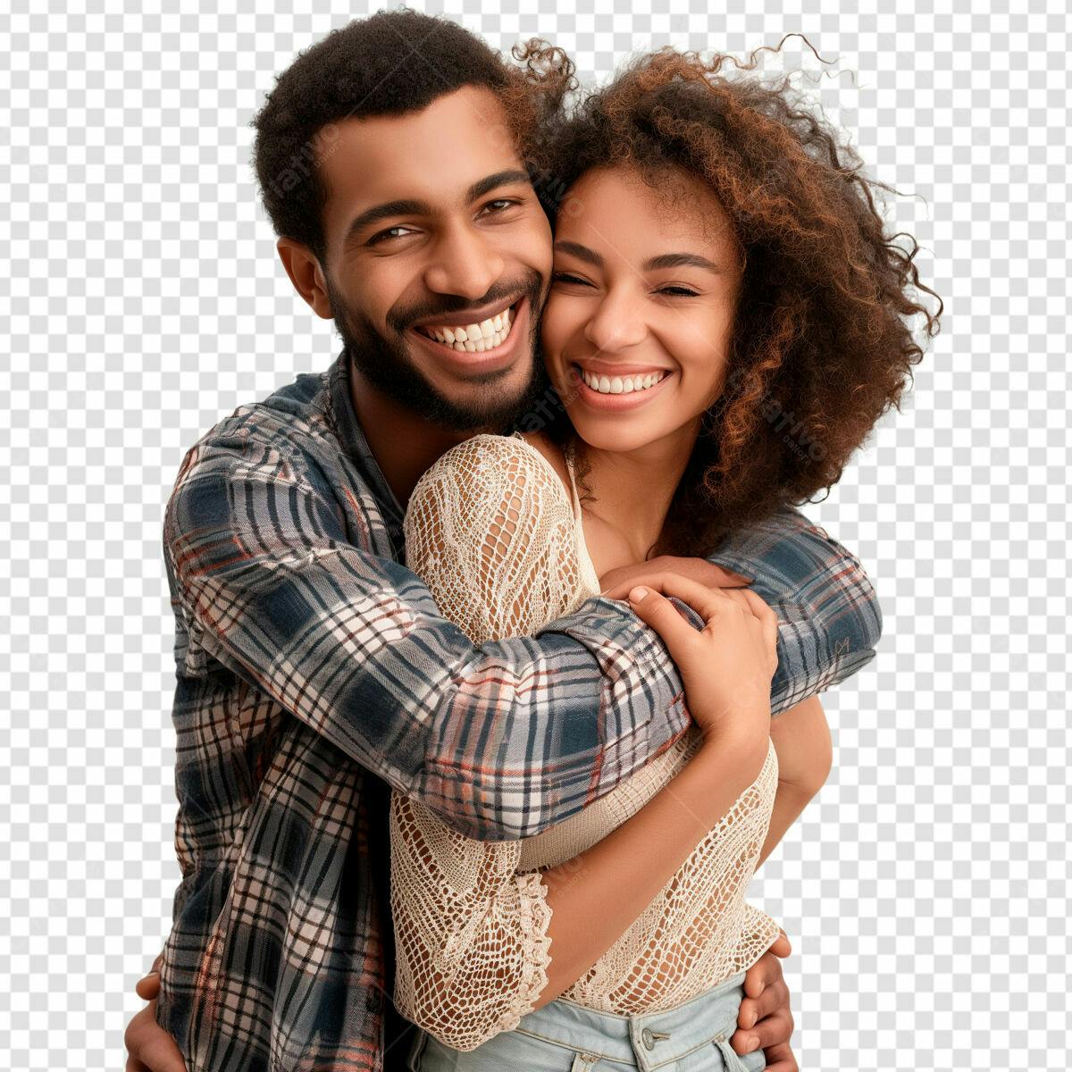 Imagem de Casal Abraçado PSD Editável