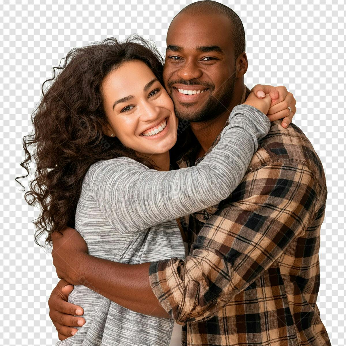 Imagem de Casal Abraçado PSD Editável