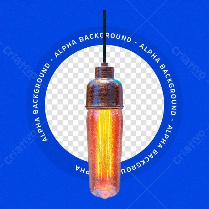 Icone Lâmpada Edison Vintage PNG com fundo transparente