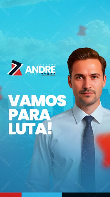 Campanha eleitoral política eleição va prefeito vereador social media stories psd editavél