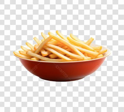 Batatas Fritas Em Tigela Elemento Png