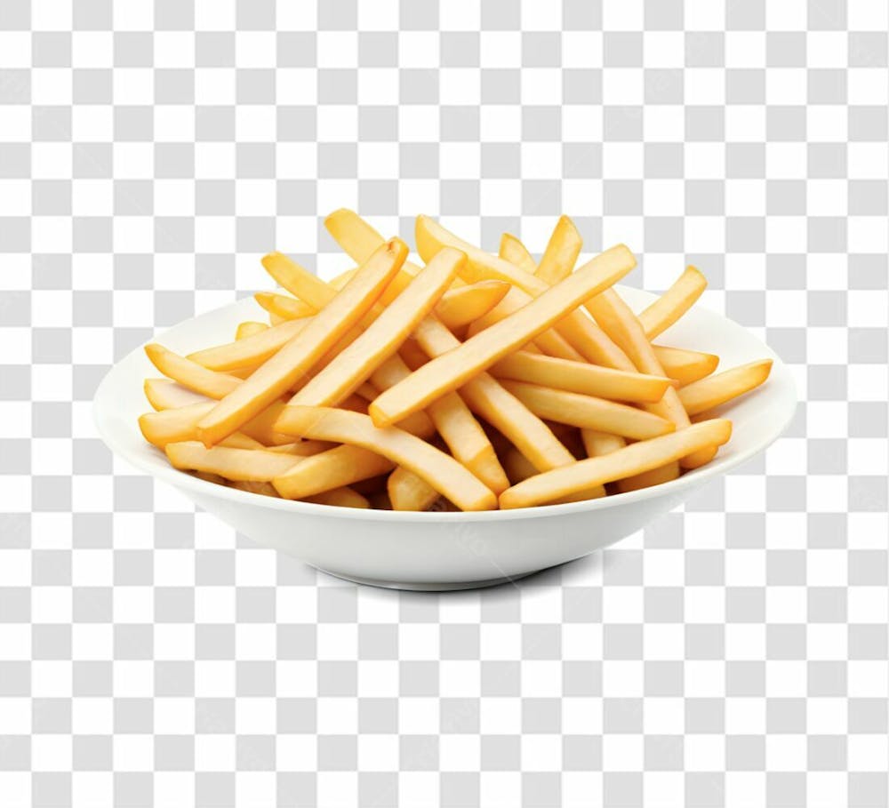 Tigela De Batatas Fritas Elemento Png