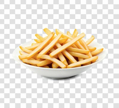 Tigela De Batatas Fritas Elemento Png