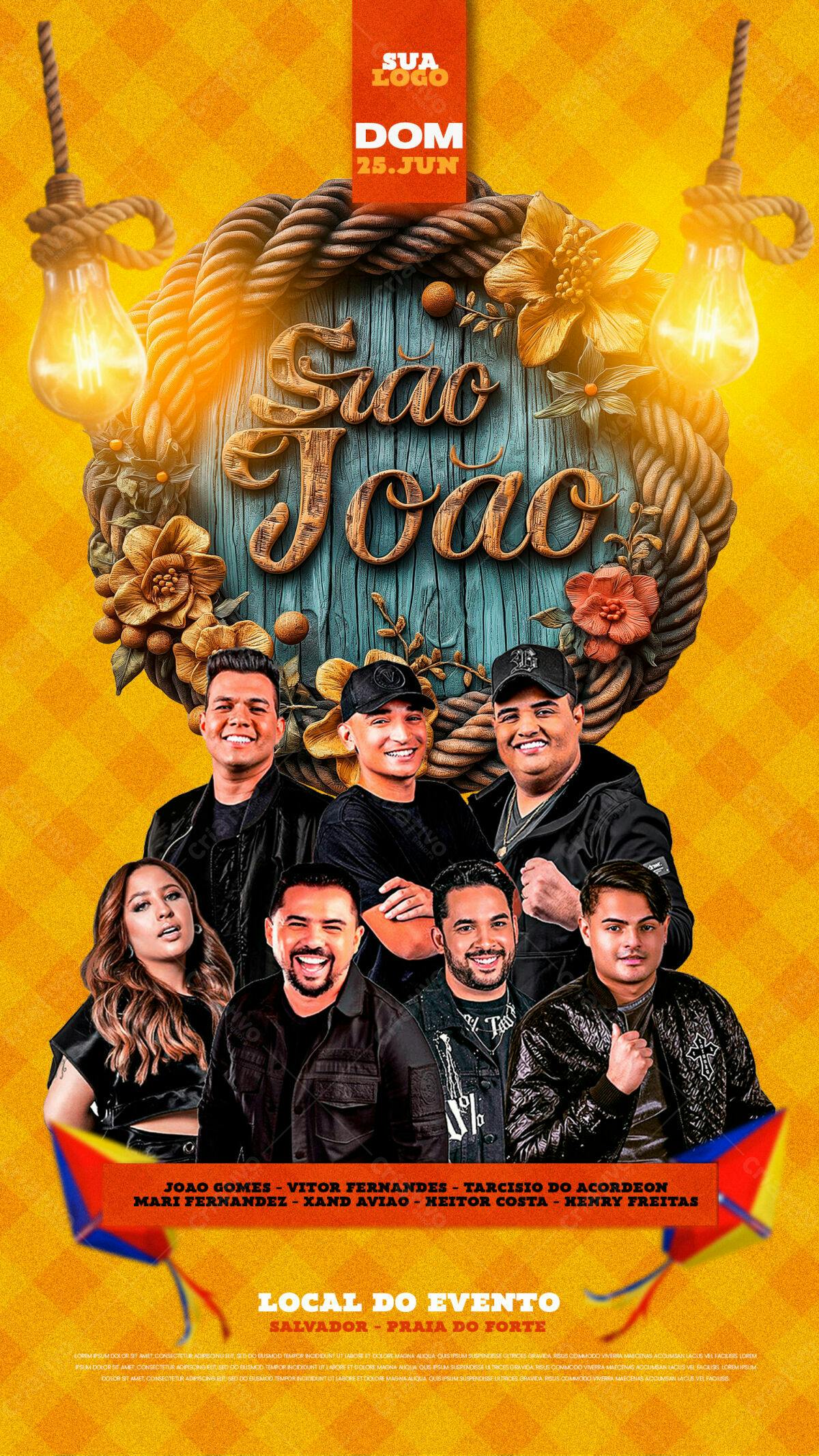 Flyer Festa de São João PSD Editável