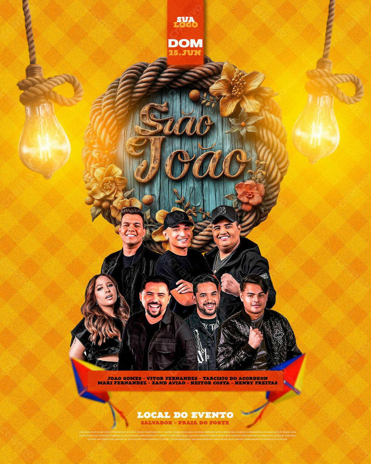 Flyer Festa Junina PSD Editável