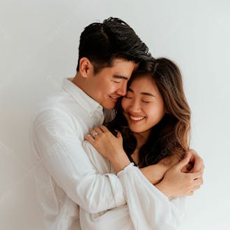 Imagem de um casal apaixonados e felizes se abraçando 7