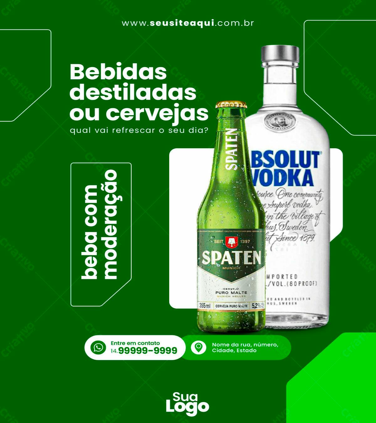 Post para Redes Sociais Bebidas PSD Editável