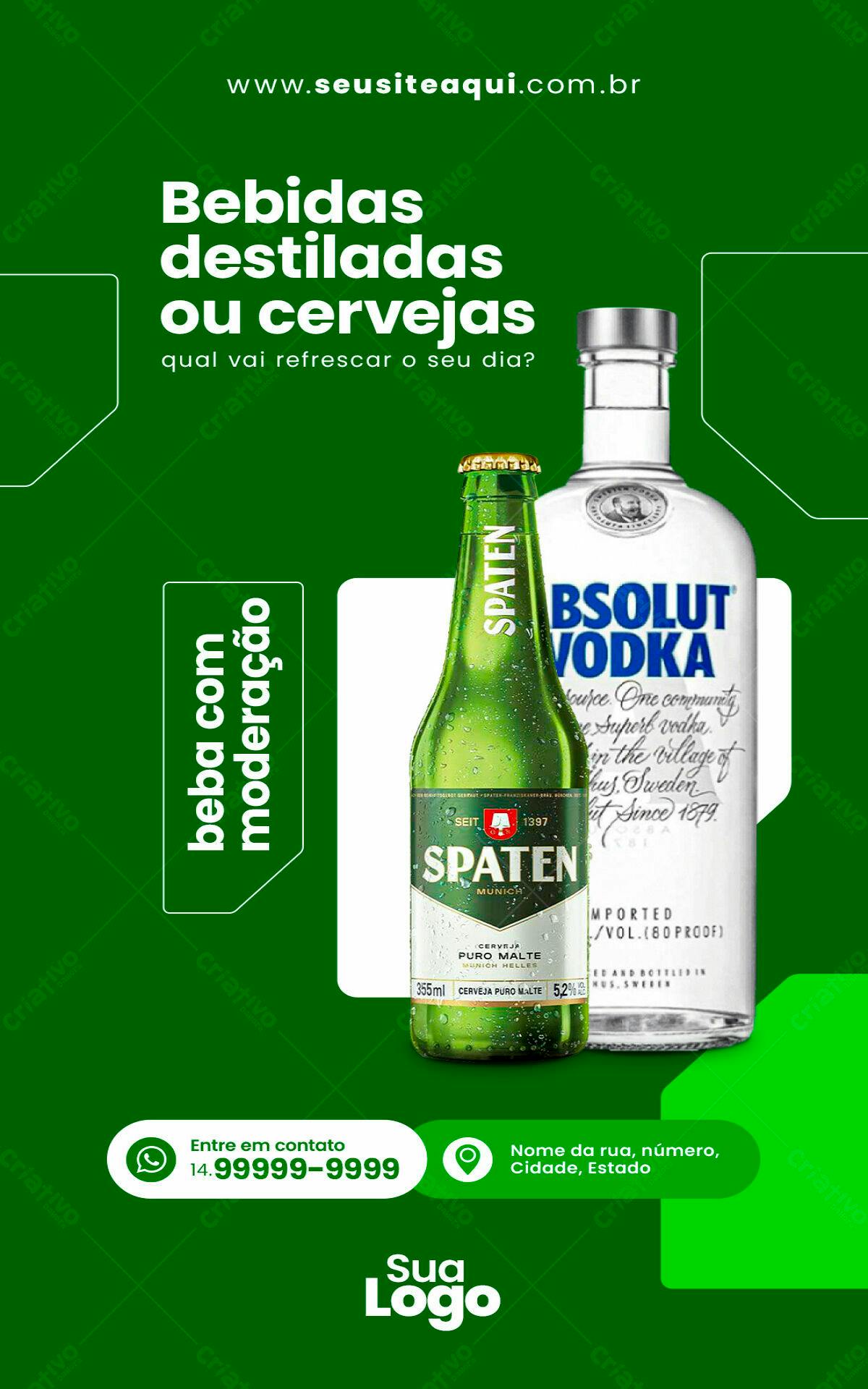 Flyer para Promoção de Bebidas PSD Editável