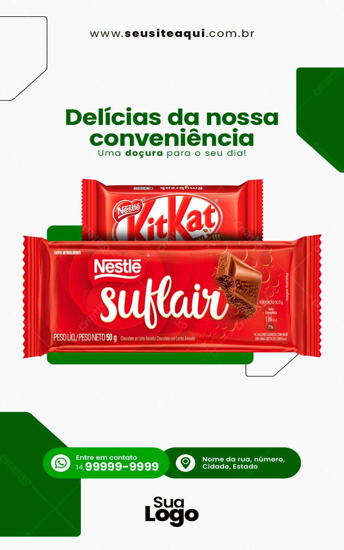 Flyer para Promoção de Chocolates Nestlé PSD Editável