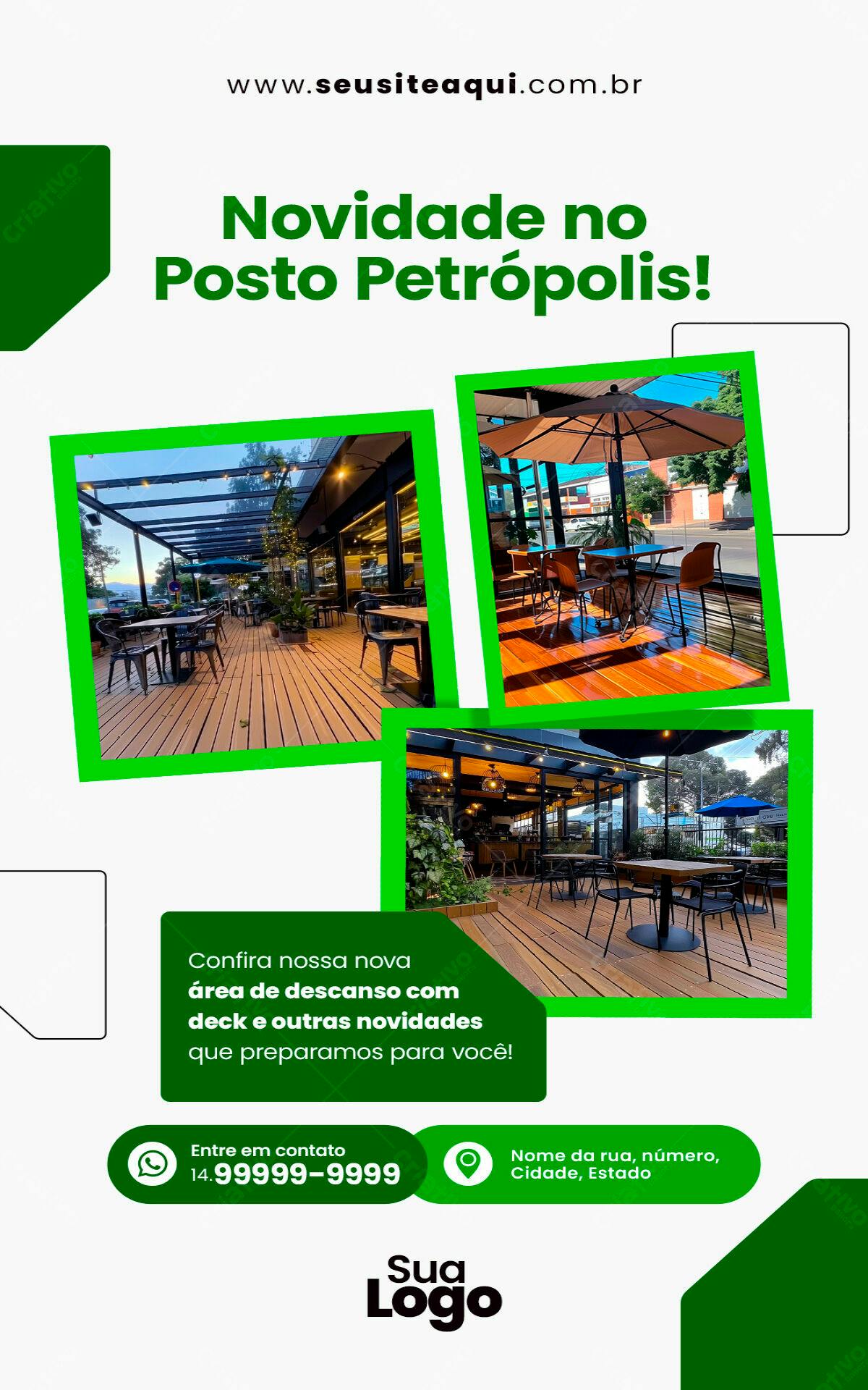 Flyer Posto Petrópolis PSD Editável