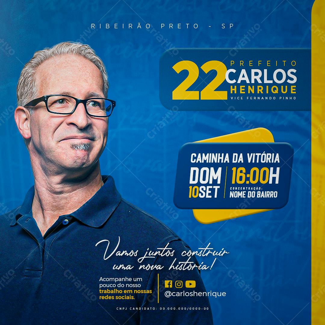 Flyer para Campanha Política PSD Editável