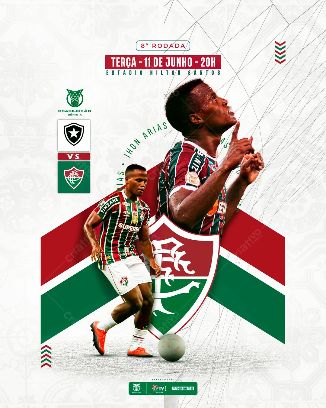 Flyer Jogo de Futebol PSD Editável