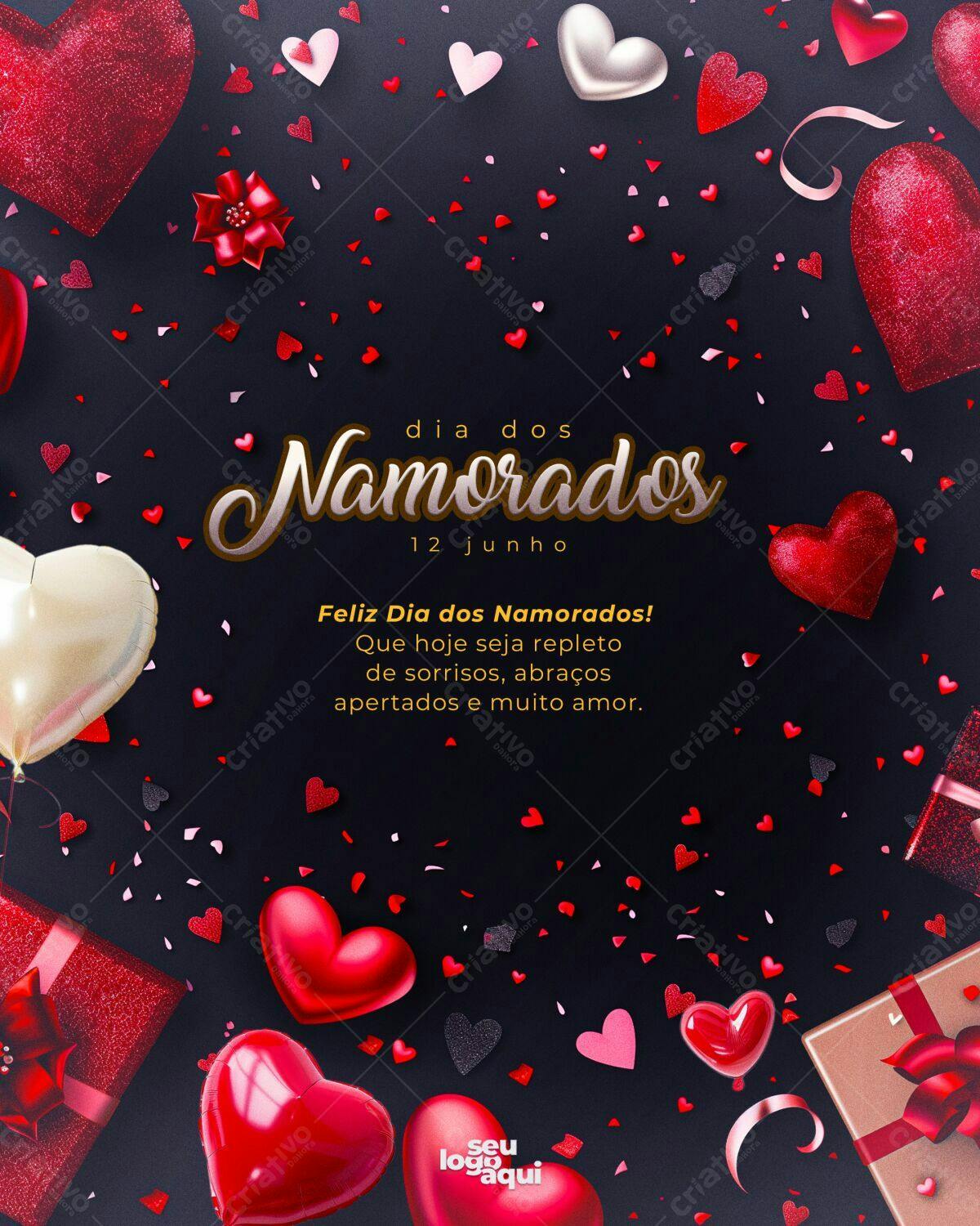 Flyer Dia dos Namorados PSD Editável