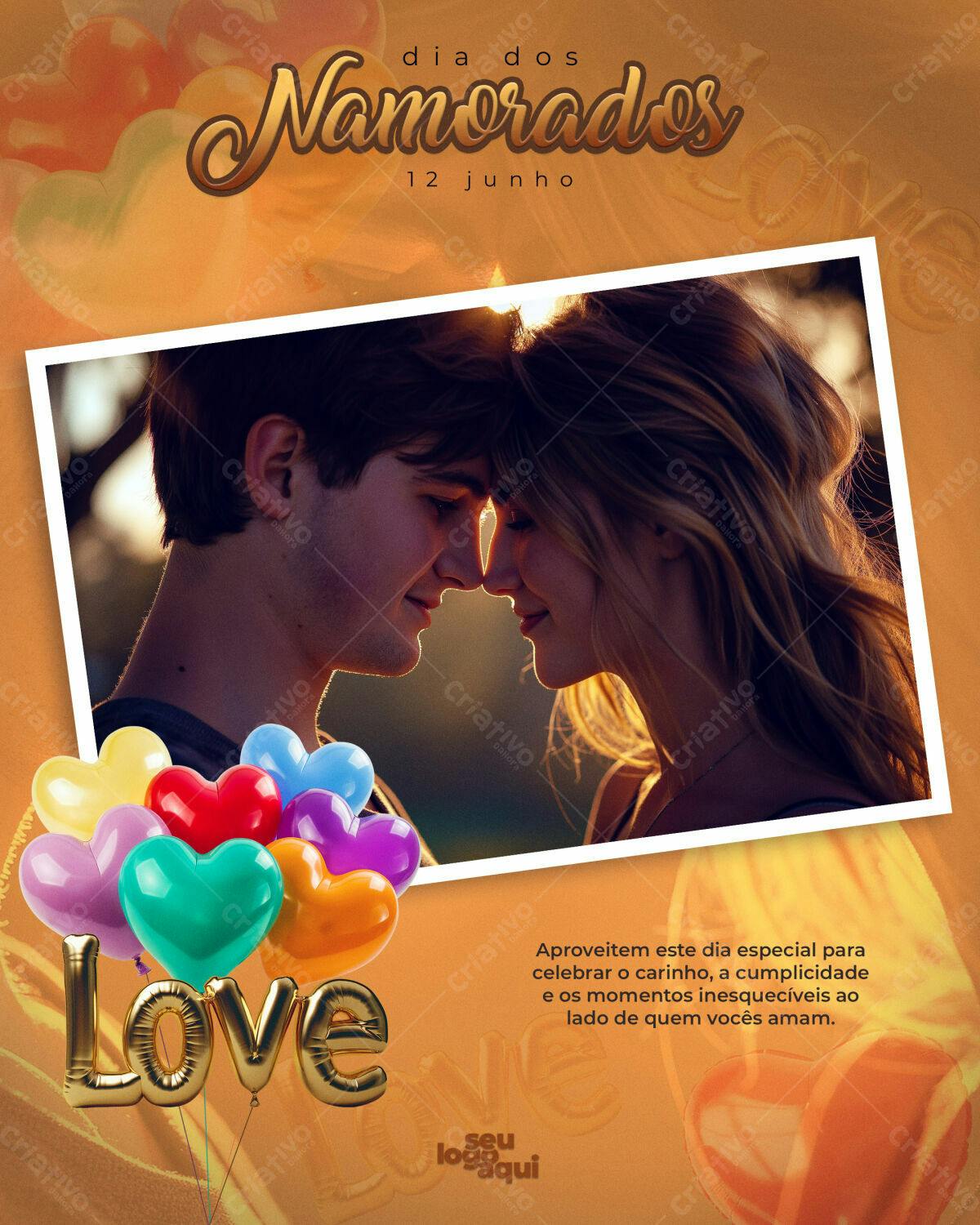 Flyer Dia dos Namorados PSD Editável