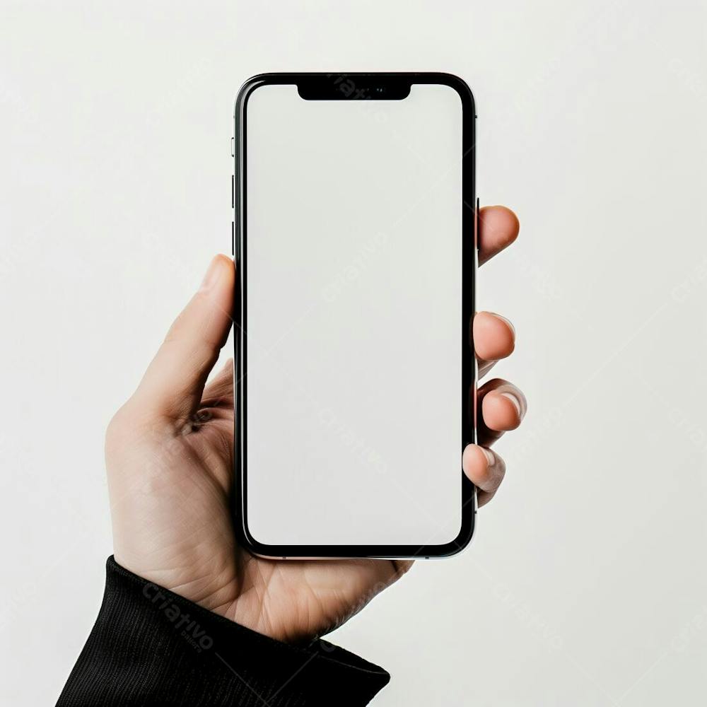 Segurando Um Celular Na Mão