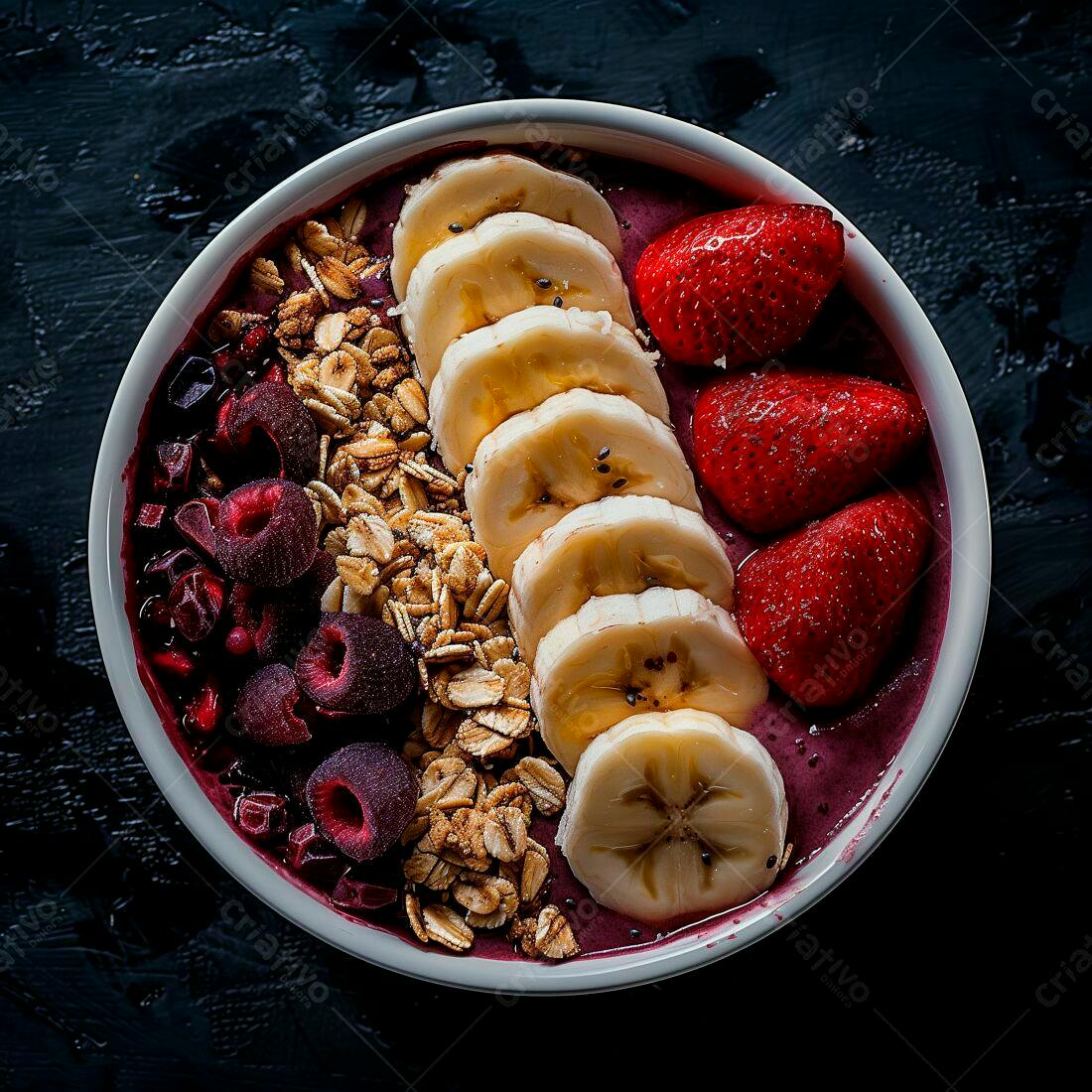 Açaí Bowl com Banana e Morango