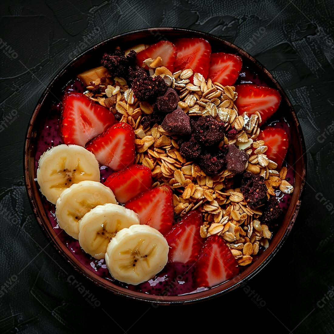 Açaí com Morangos e Banana