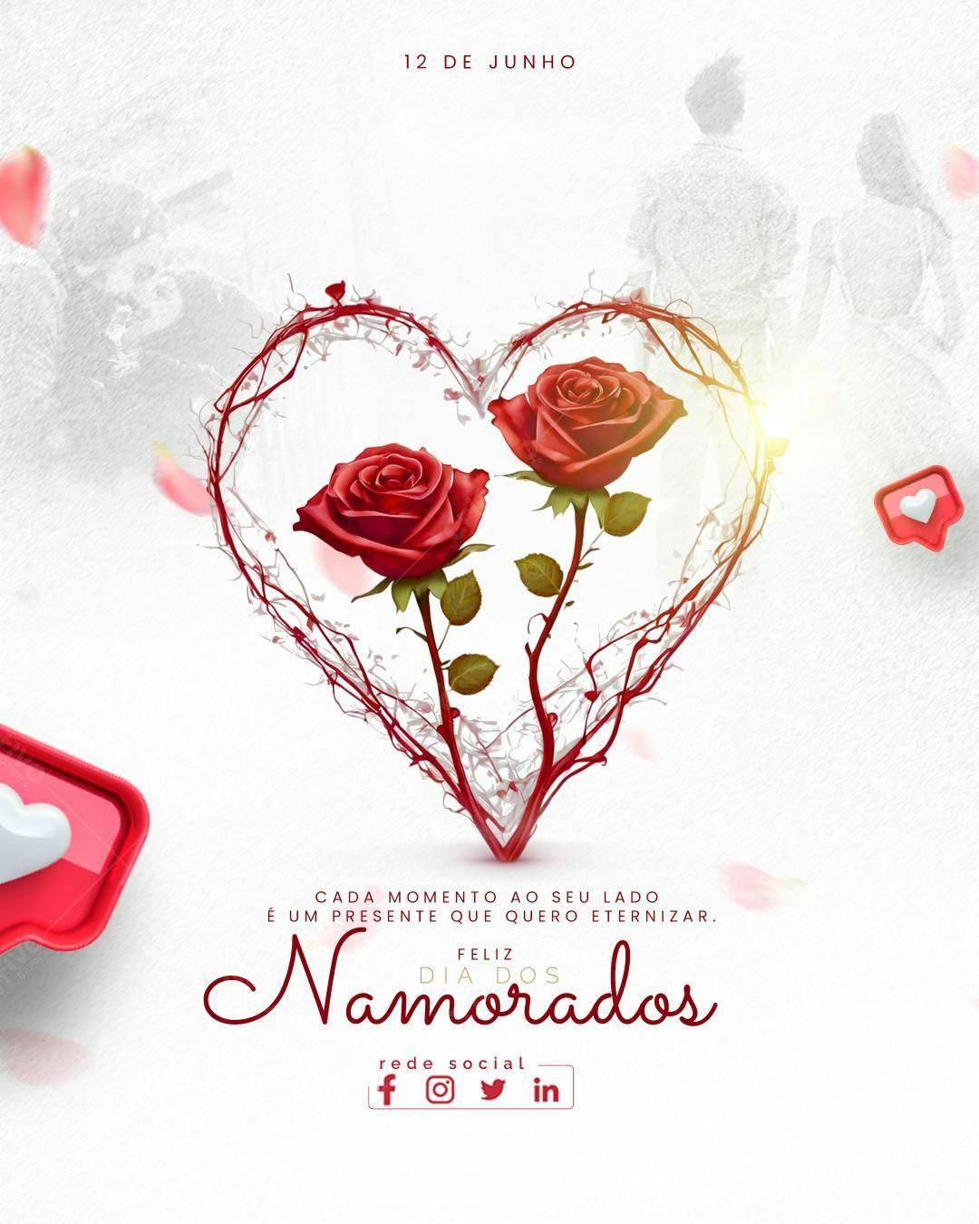 Flyer Dia dos Namorados PSD Editável