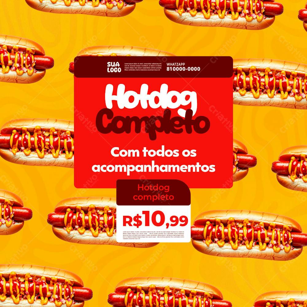 Social Media Hotdog Completo