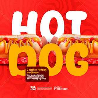 Social media hotdog o melhor da cidade