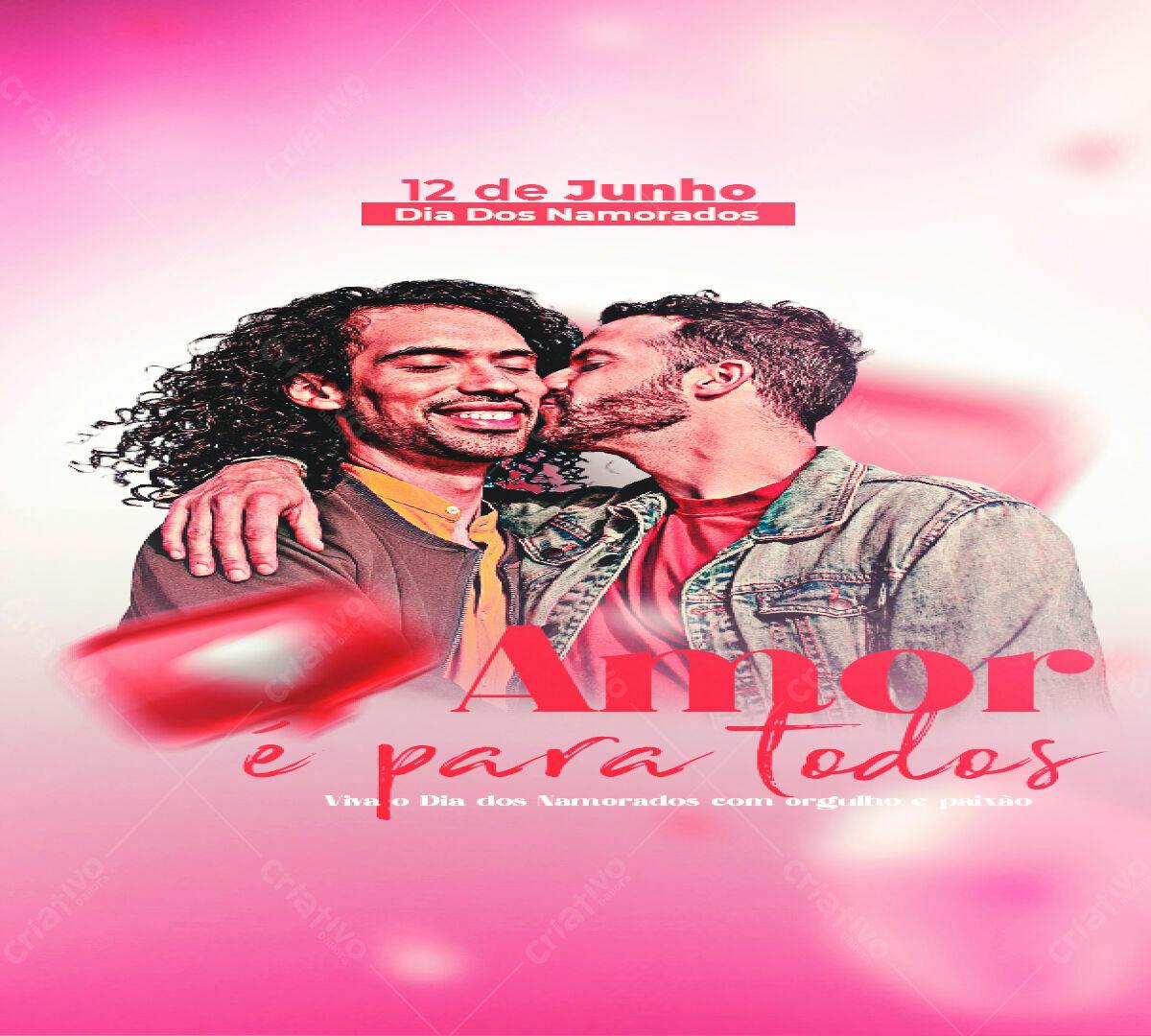 Flyer Dia dos Namorados LGBT PSD Editável